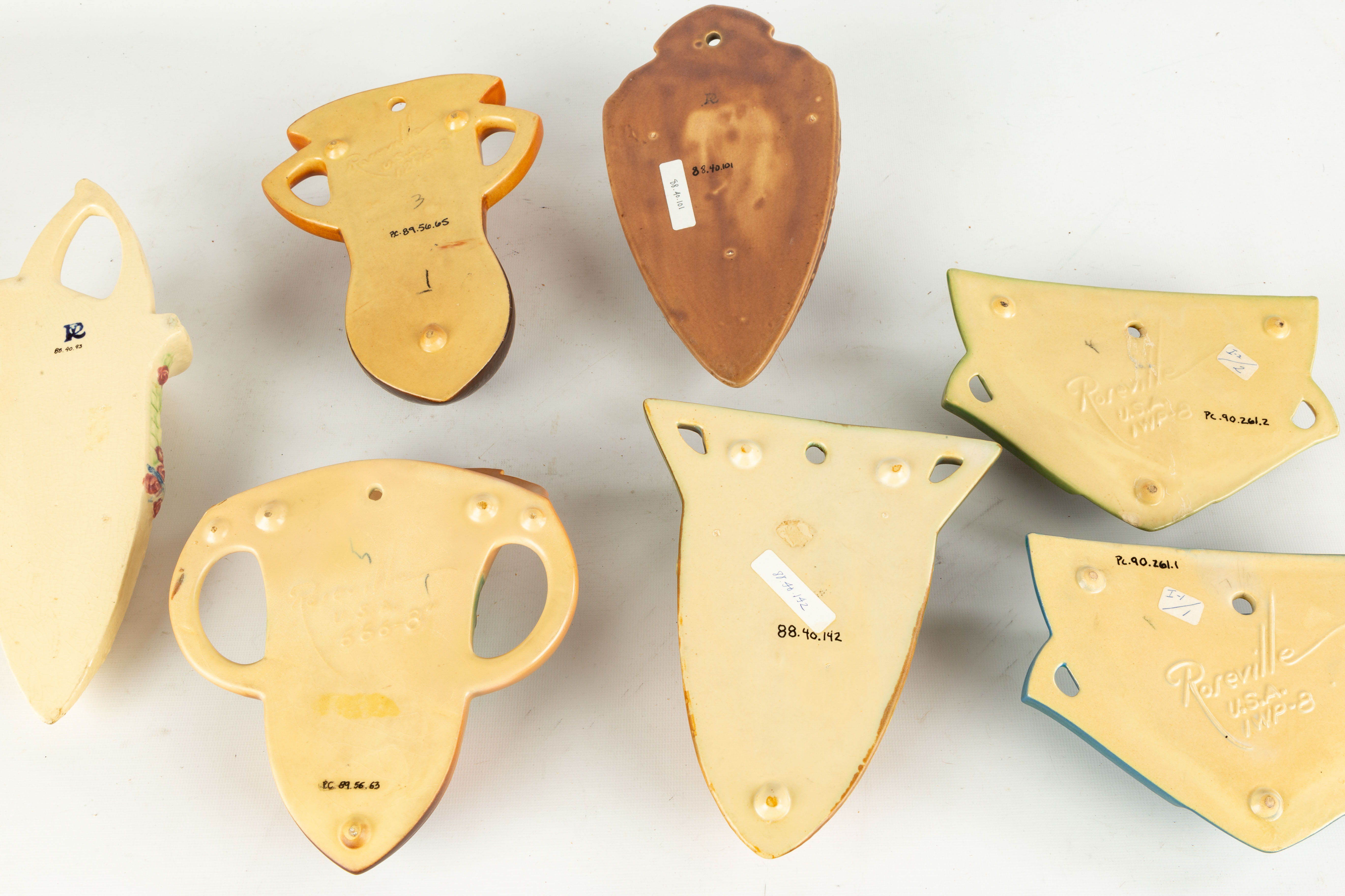 (7) Roseville Wall Pockets