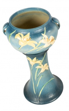 Roseville Pottery Zephyr Lily Jardiniere and  Pedestal