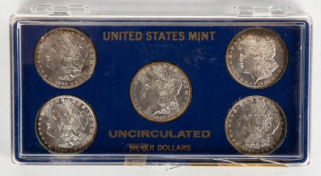(5) Purportedly Uncirculated Silver Dollars