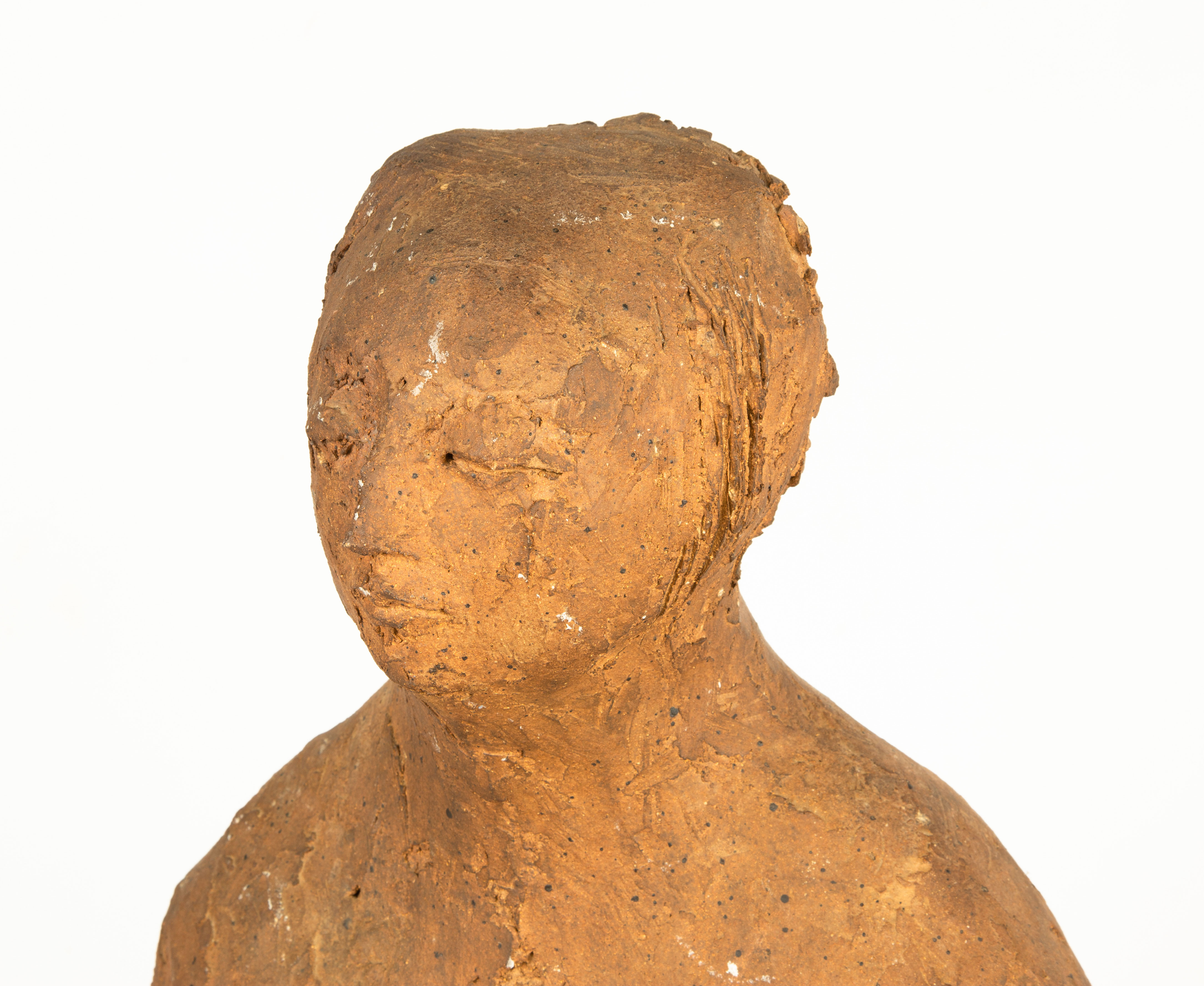 Mid-Century Terracotta Sculpture of a Woman