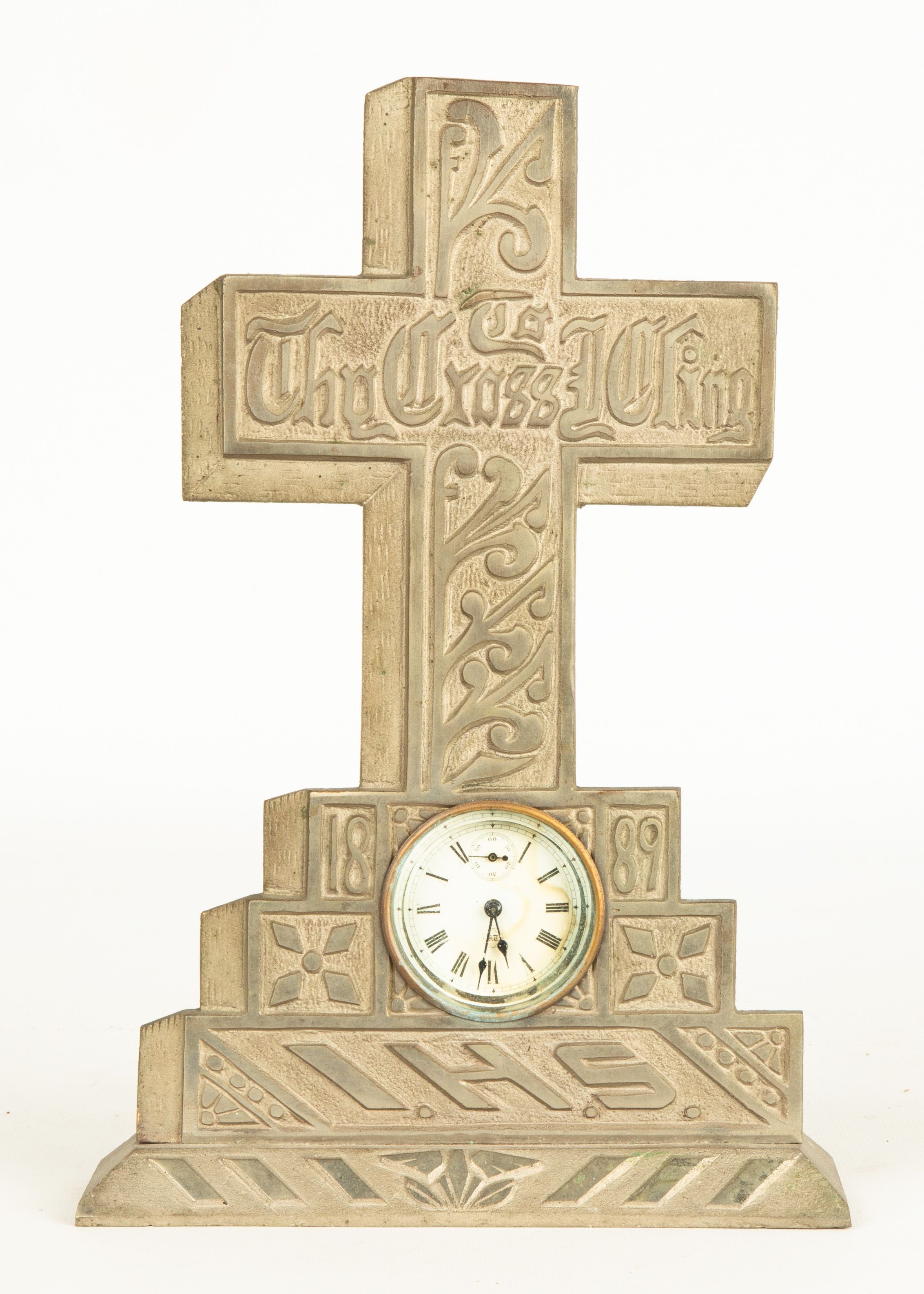 Metal Cross Clock