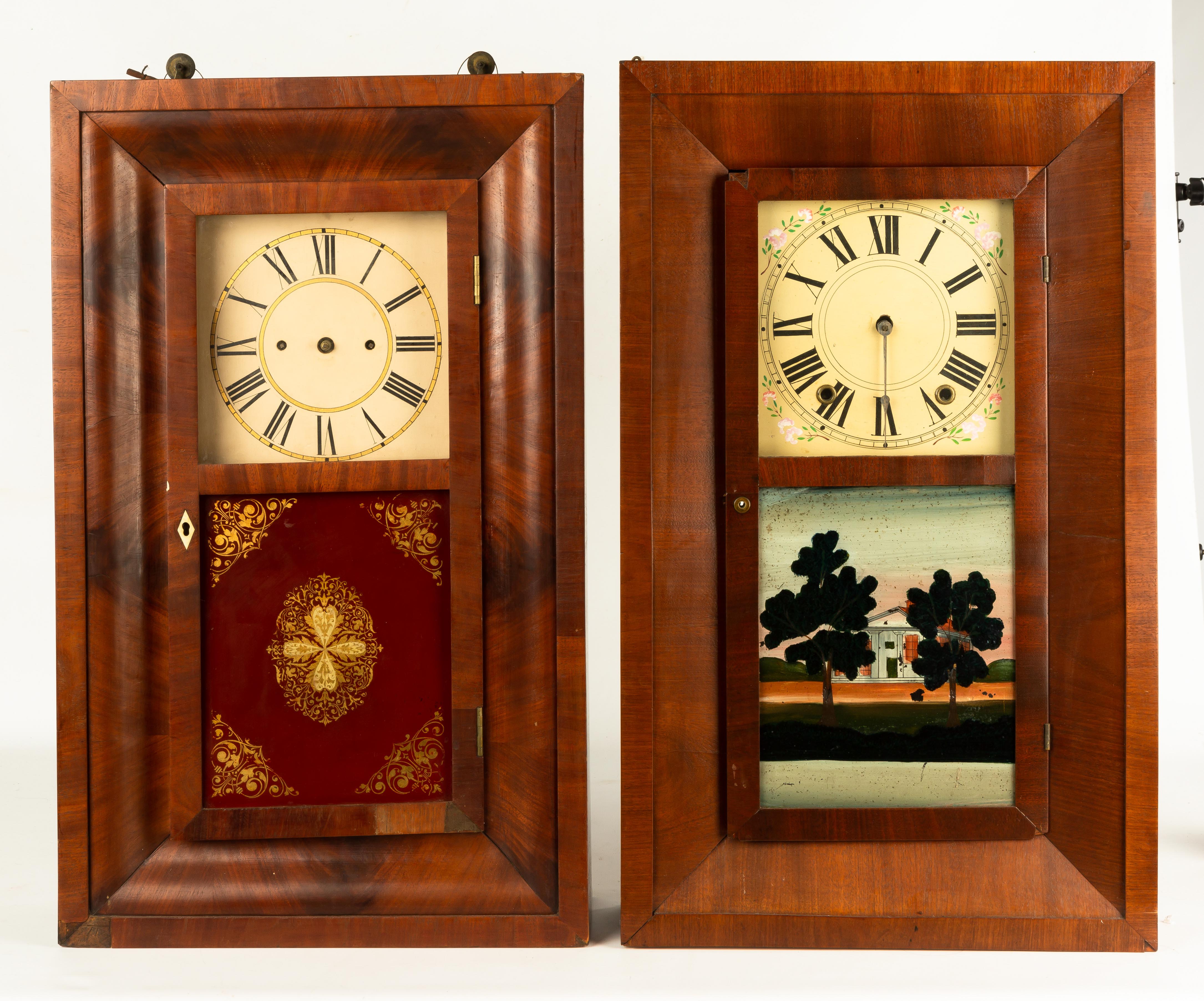 (2) Ogee Shelf Clocks