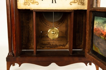 Ephiram Downs Pillar and Scroll Shelf Clock