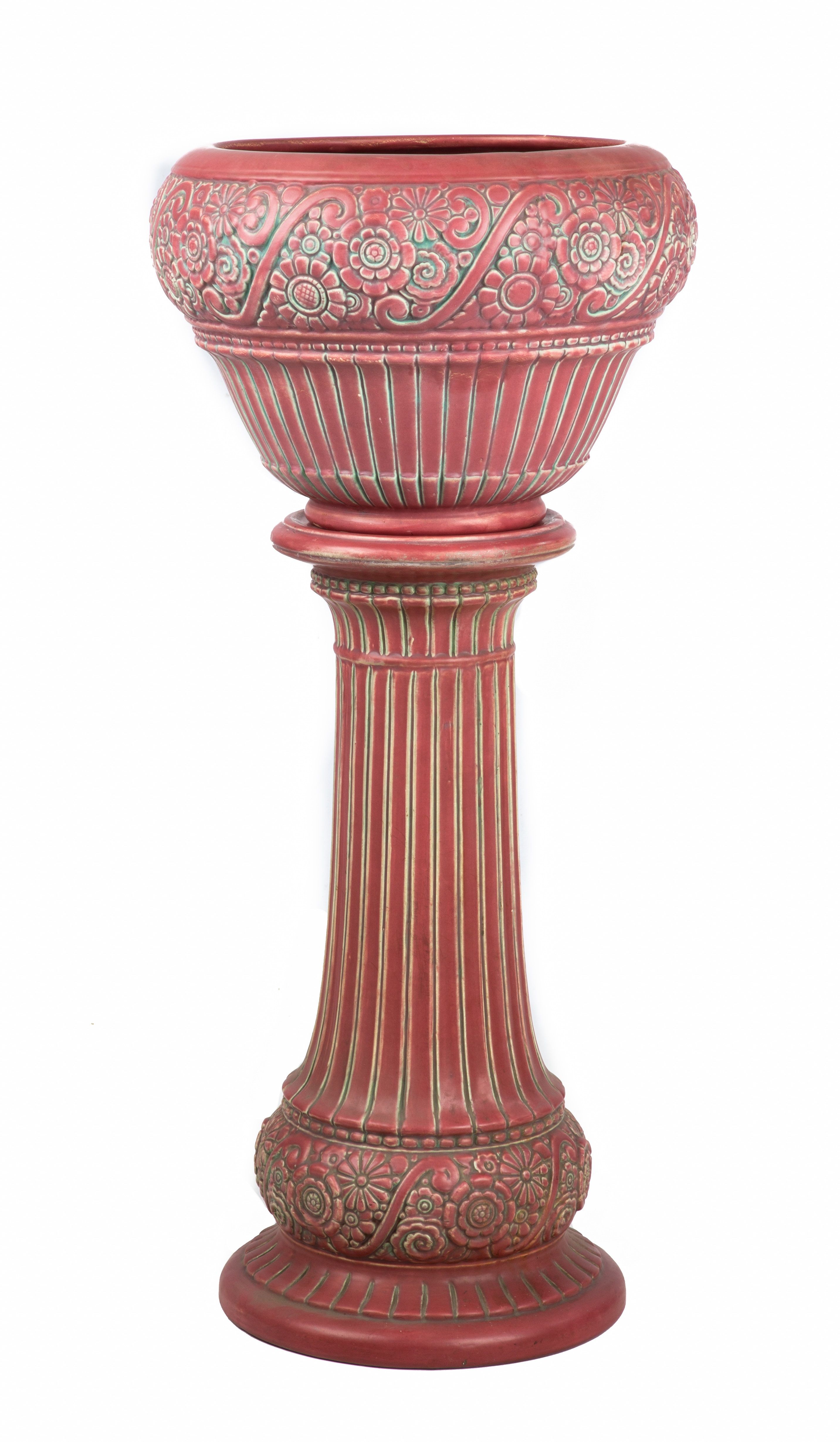 Roseville Jardeniere and Pedestal