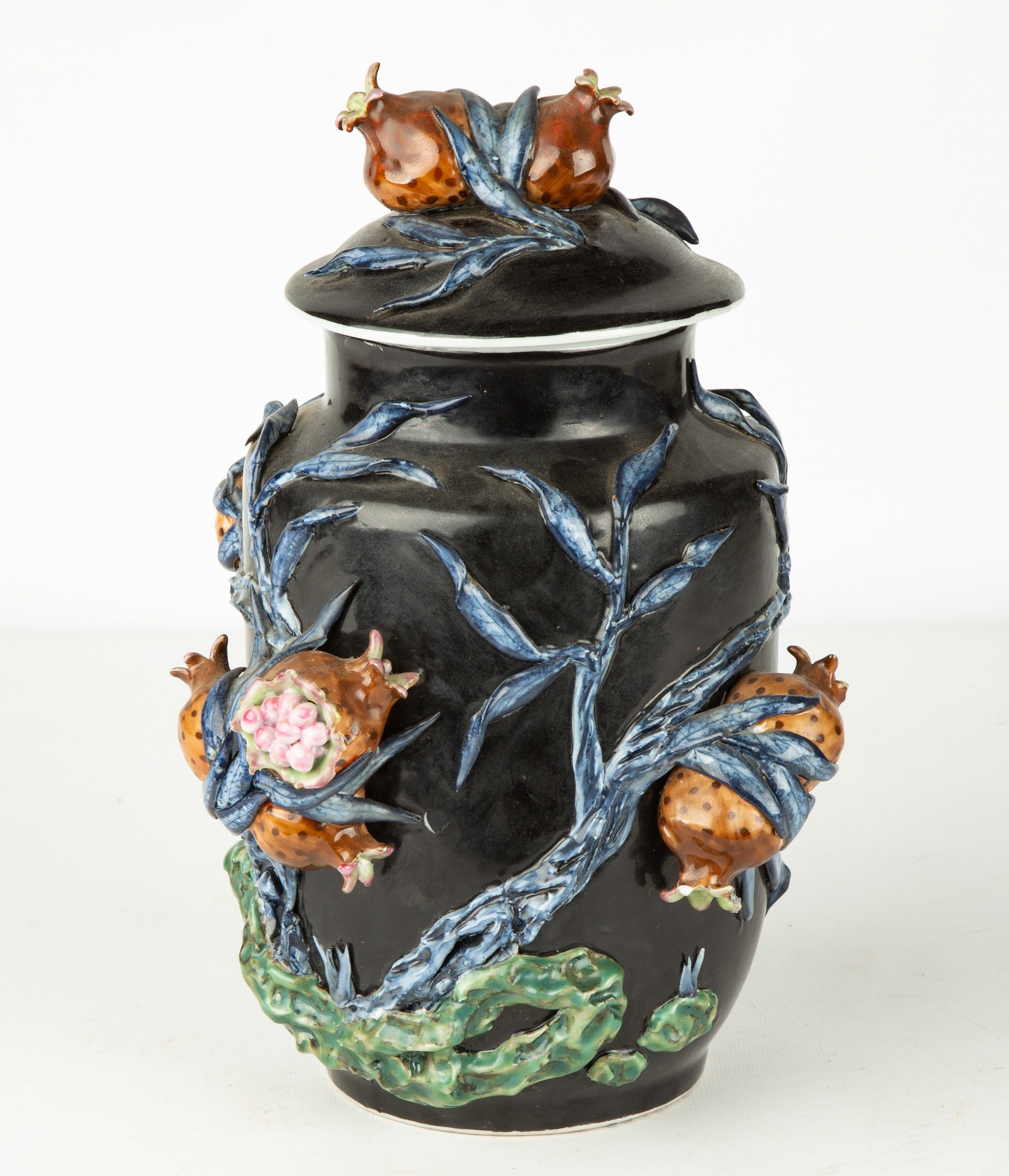 Chinese Famille Noire Porcelain Covered Jar