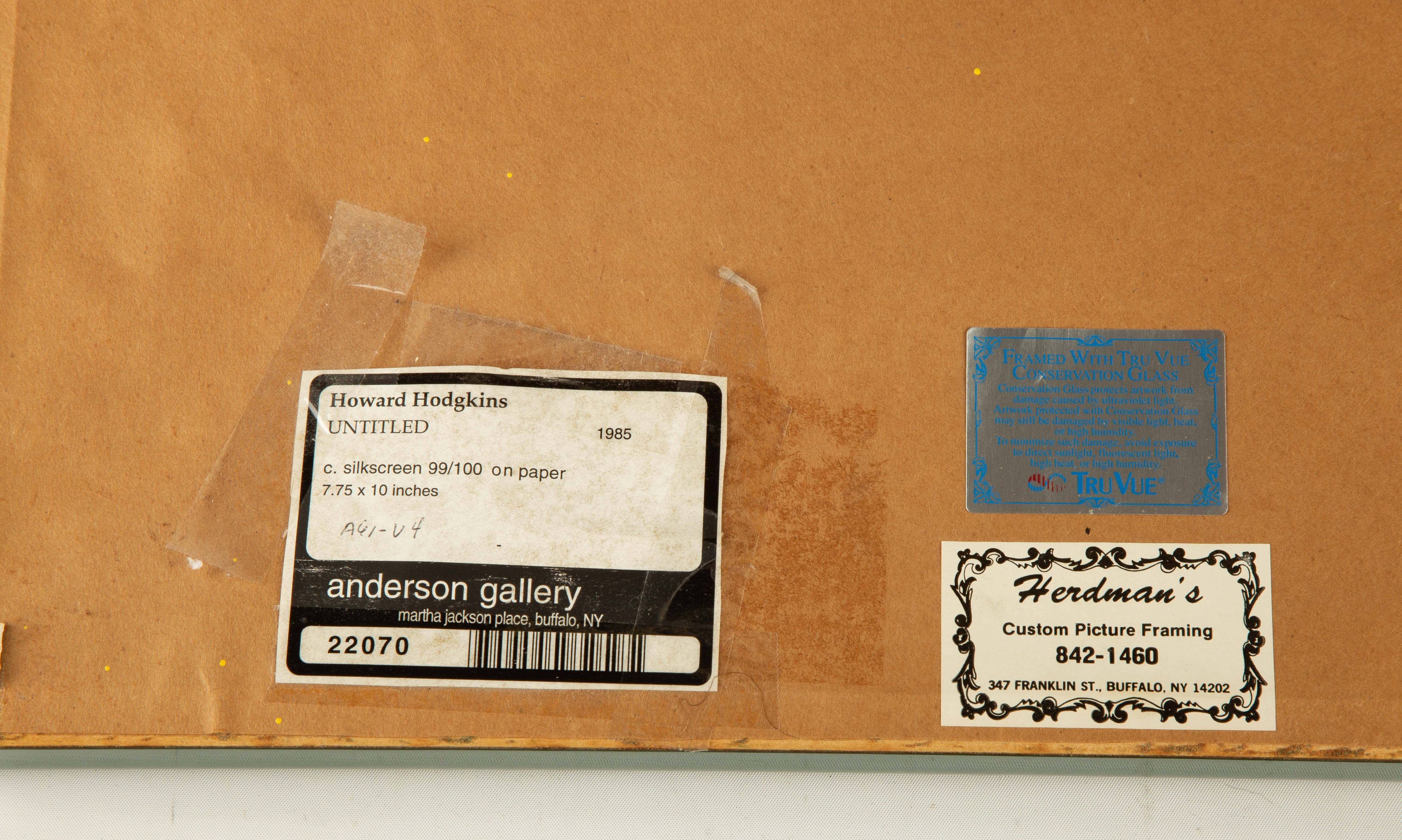 Howard Hodgkin (British, 1932-2017) Untitled