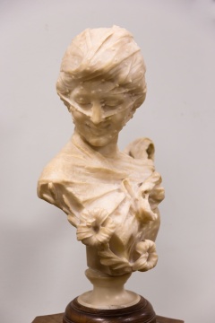 Alabaster Sculpture of a Veiled Woman