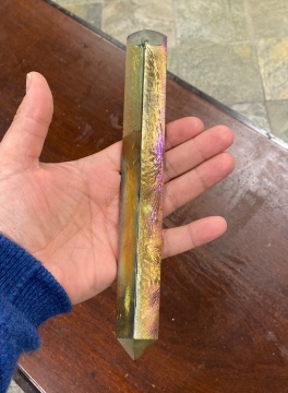 Group of Tiffany Studios Iridescent Hanging Glass Prisms