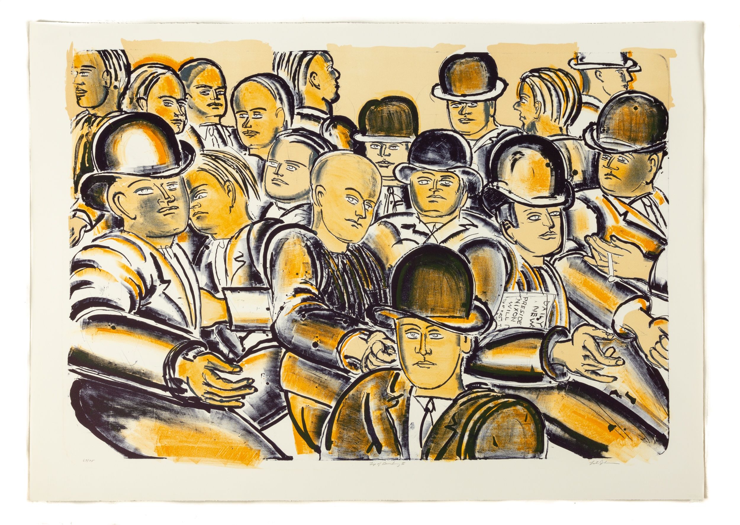 Lester Johnson (American, 1919 - 2010) "Tip of Broadway II"