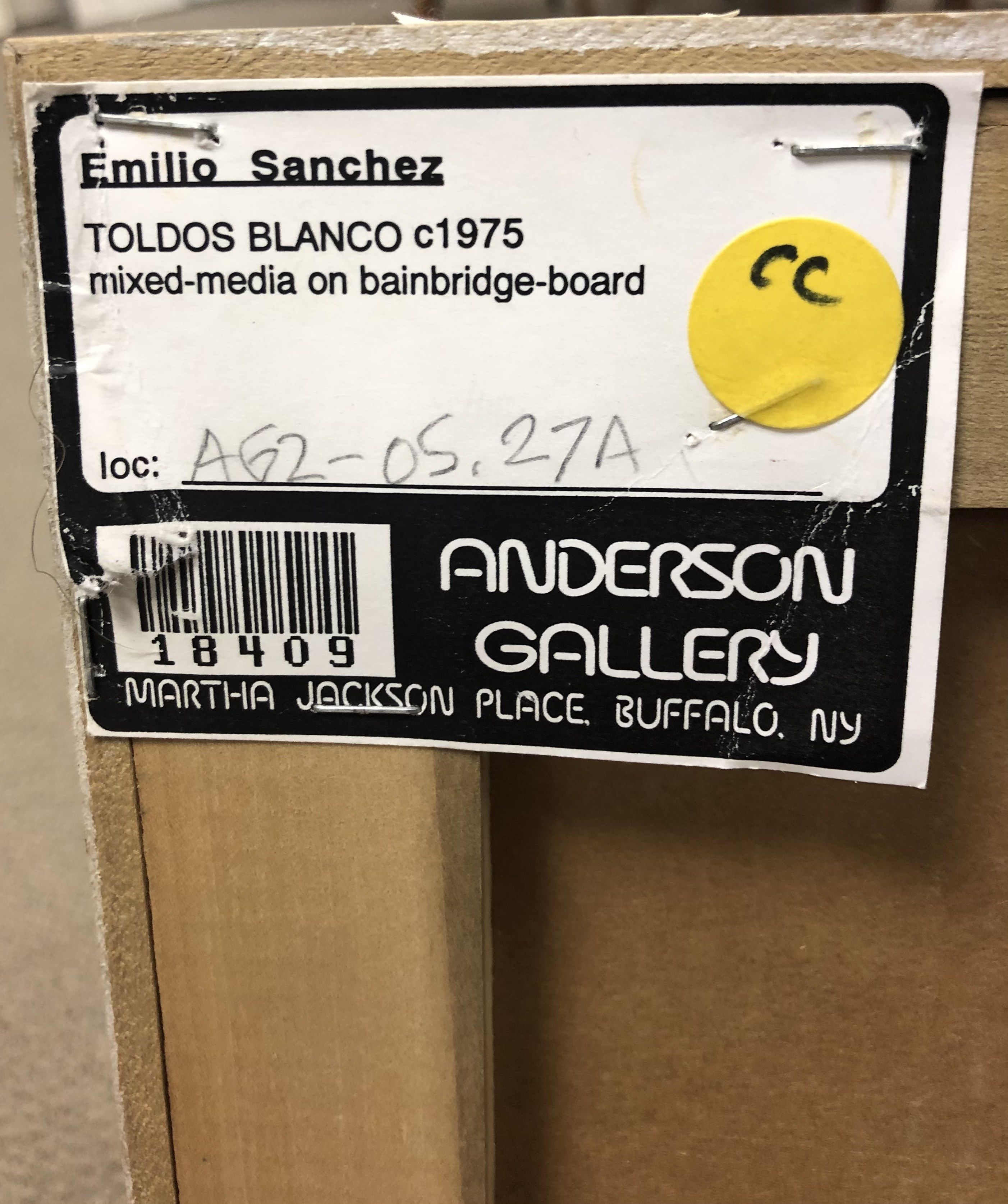 Emilio Sanchez (Cuban/American, 1921-1999) "Toldos Blanco"