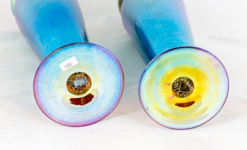 Pair of Durand Art Glass Vases