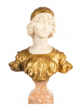A. Calendi (Italian, 19th/20th Century) "Jeune fille au bonnet"