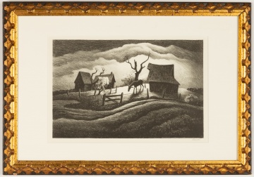 Thomas Hart Benton (American, 1889-1975) "Rainy Day"