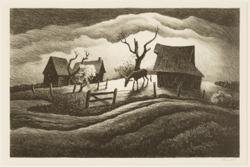 Thomas Hart Benton (American, 1889-1975) "Rainy Day"