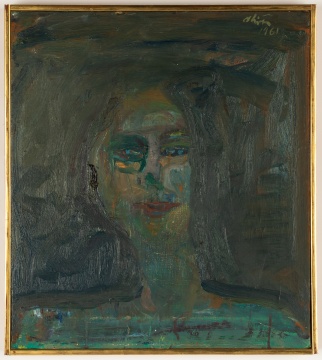 Nathan Oliveira (American, 1928-2010) "Woman Looking"