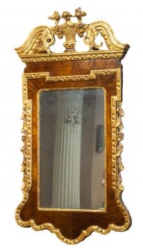Fine George III Mahogany & Parcel Gilt Mirror