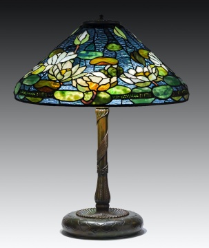 Rare Tiffany Studios, New York Pond Lily Table Lamp