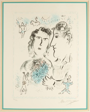 Marc Chagall (Russian/French, 1887-1985) "Engagement at the Circus"