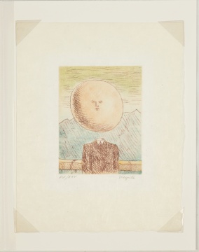 After René Magritte (Belgian, 1898-1967) L'art de Vivre, plate I from Le Lien de Paille