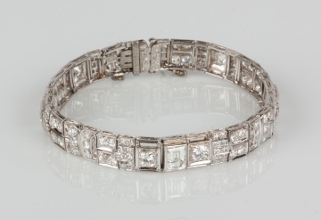 An Art Deco Era Platinum Bracelet