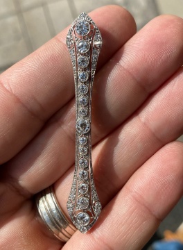 Tiffany & Co. Art Deco Platinum & Diamond Pin