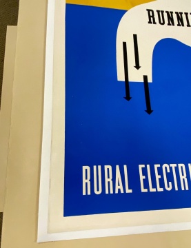 Lester Beall (American, 1903-1969) "Running Water - Rural Electrification Administration"