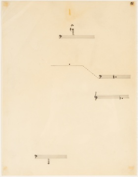 John Cage (American, 1912-1992) "Page 69, From Concert For Piano and Orchestra"