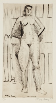 Milton Avery (American, 1885-1965) Standing Female Nude