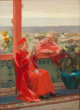 Jehan Georges Vibert (French, 1840-1902) Two Cardinals
