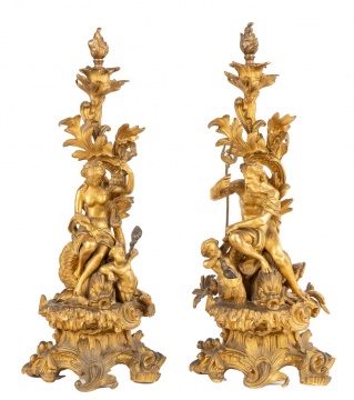 19th Century French, Henri Picard Gilt Bronze Garnitures