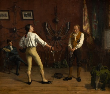  Hendrik Van Der Borght (Belgian, 1849-1918) Fencing Scene