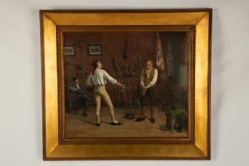 Hendrik Van Der Borght (Belgian, 1849-1918) Fencing Scene