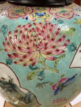 Pair of Chinese Famille Rose Porcelain Lamp Bases