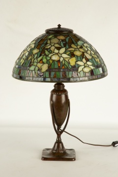 A Fine Tiffany Studios, New York Daffodil Table Lamp