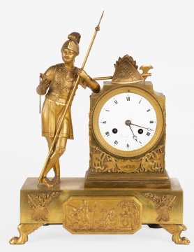 19th Century French Empire Gilt Bonze Clock