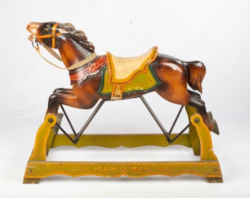 Man - O - War Carousel Rocking Horse Attributed to Herschell Spillman