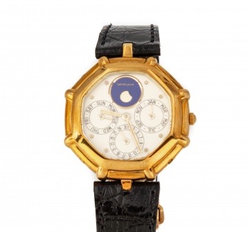 18K Gold Gerald Genta Perpetual Calendar Wristwatch
