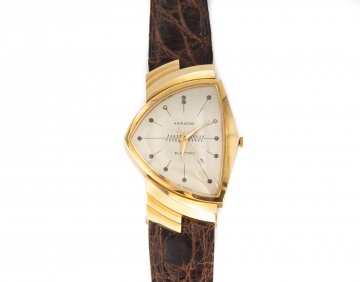 14K Gold Hamilton Ventura Electric Wristwatch