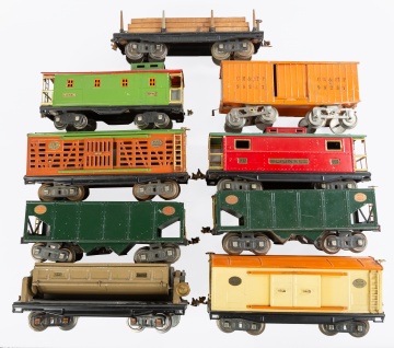 (9) Lionel Standard Gauge Toy Train Cars