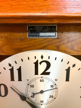 Self Winding Clock Company, NY Wall Clock