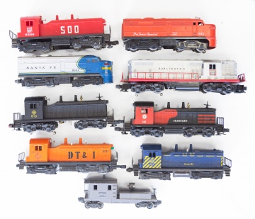 Group of Post-War Lionel Trains