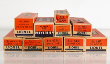 Group of Boxed Lionel Trains, Cars, etc.