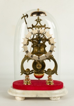 English Scroll Skeleton Clock