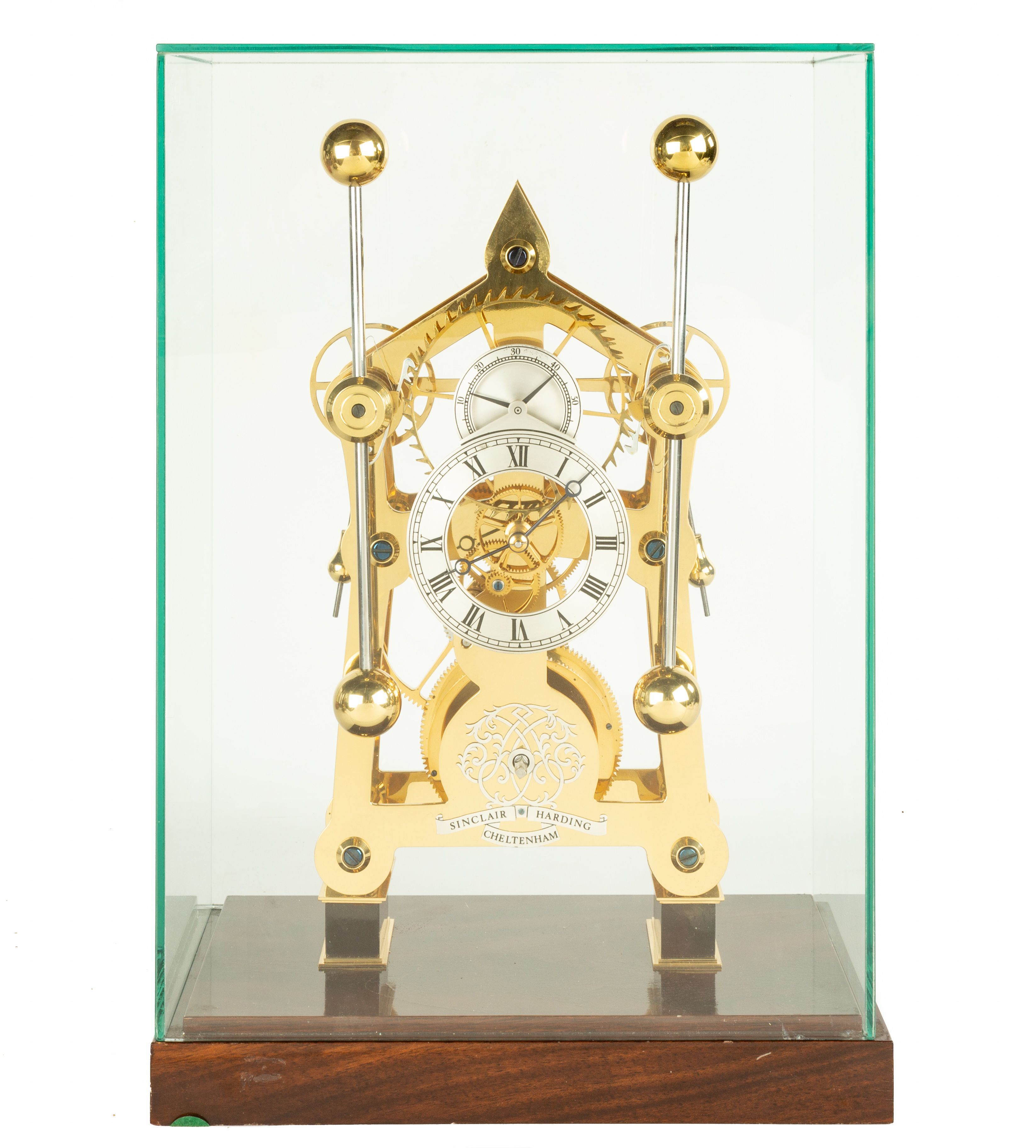 English, Sinclair Harding Skeleton Clock Cottone Auctions