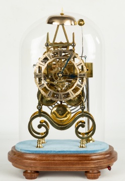 English Double Fusee Skeleton Clock