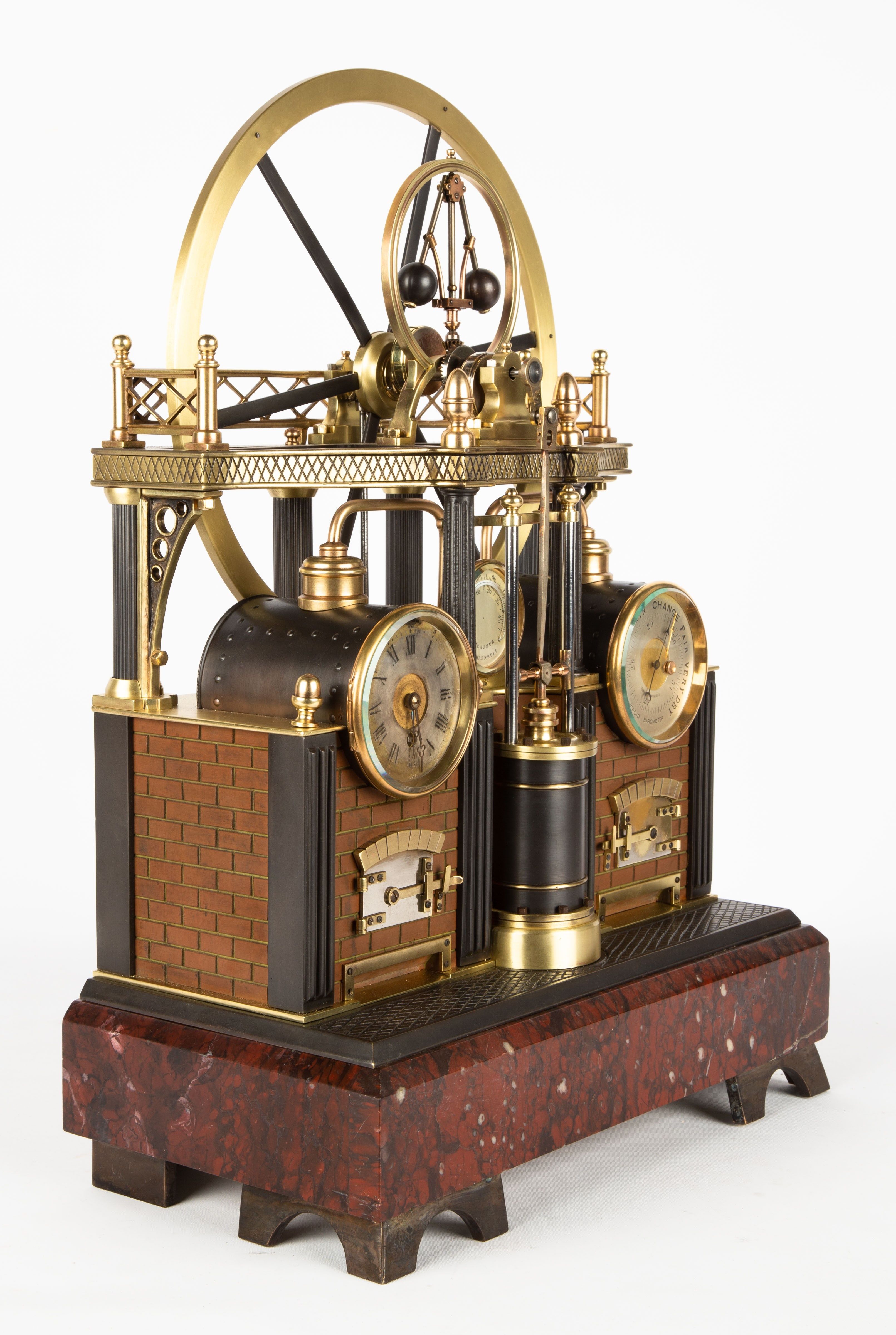 French Industrial Steam Engine Clock Cottone Auctions