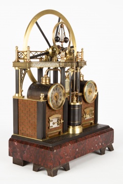  French Industrial Steam Engine Clock