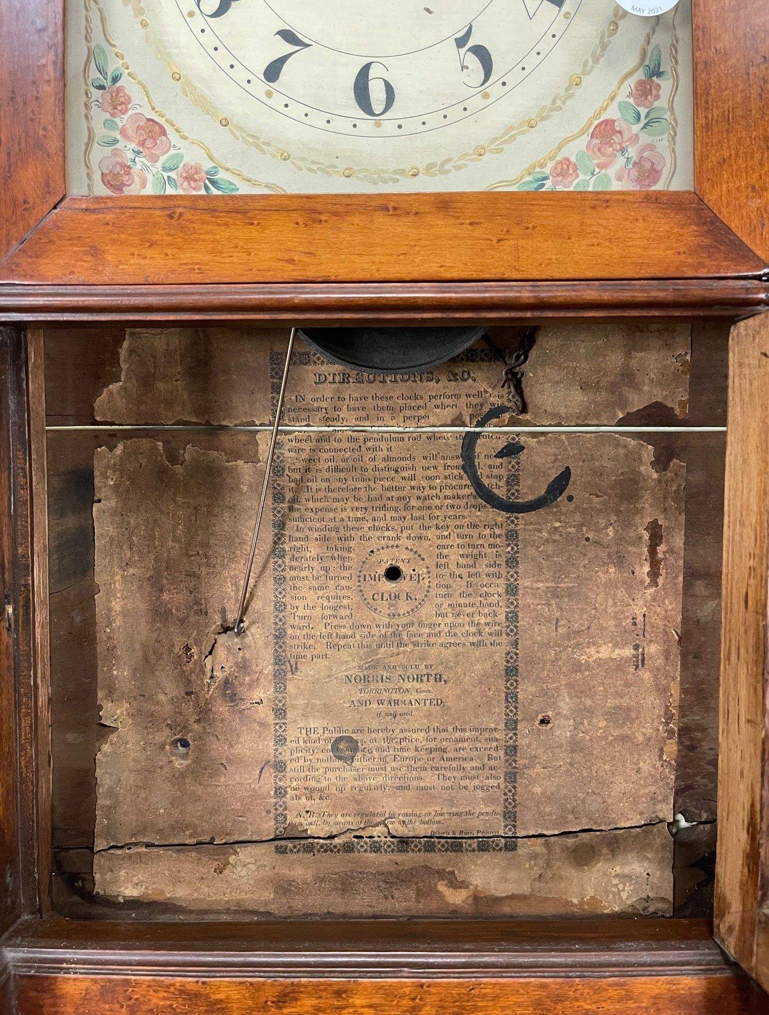 Rare Norris North Miniature Shelf Clock | Cottone Auctions