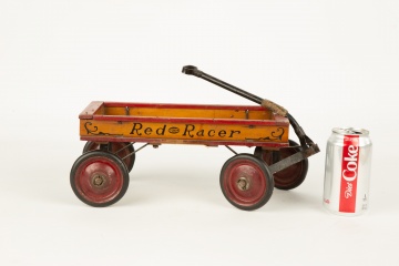 Salesman Sample Red Racer Wooden Wagon