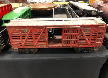 (7) Buddy L Pressed Steel Outdoor Toy Train Cars